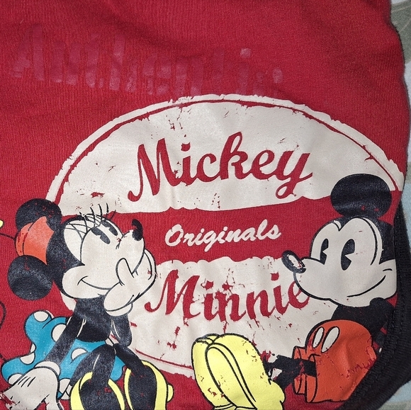 A vintage pair of Disney Mickey and Minnie Mouse sleep shorts. Pajamas 3XL - Picture 5 of 6